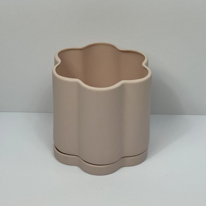 Daisy House Pot - Sand