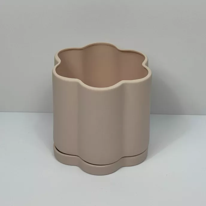 Daisy House Pot - Sand