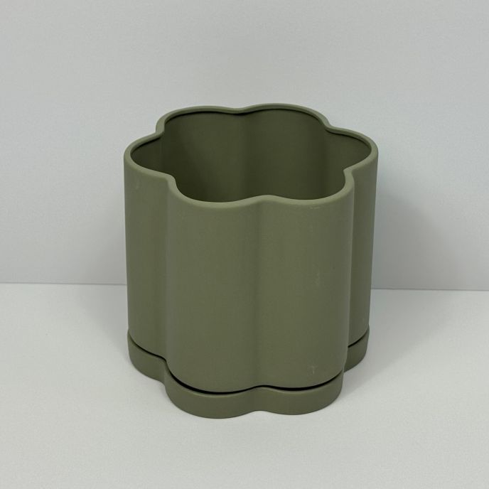 Daisy House Pot - Green