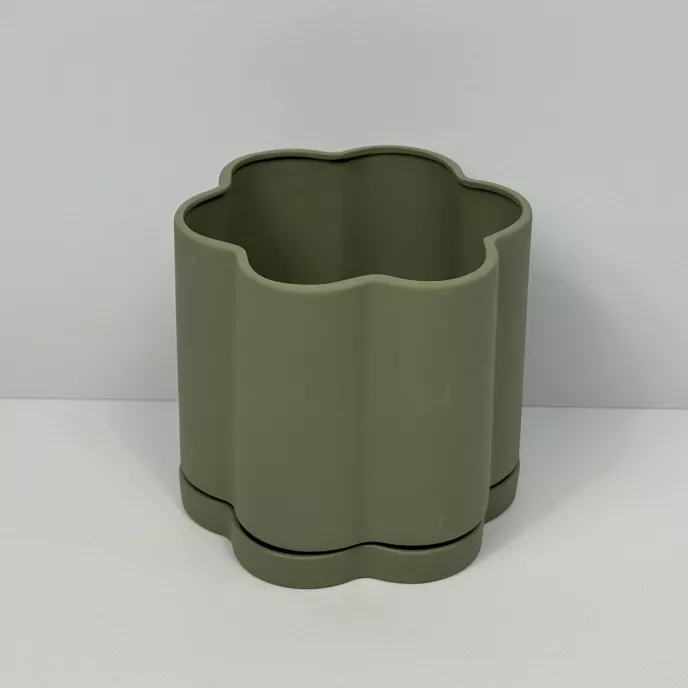Daisy House Pot - Green
