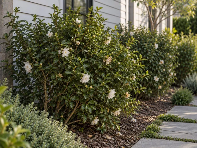 Camellia Sasanqua 'Silver Dollar' (2)