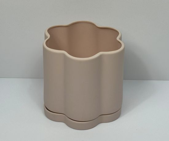 Daisy House Pot - Sand
