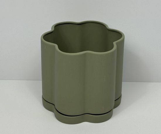 Daisy House Pot - Green