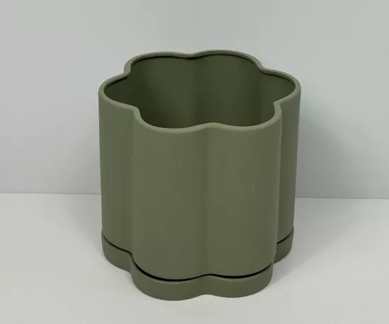 Daisy House Pot - Green